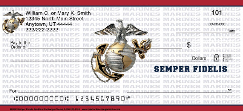 USMC Semper Fidelis Personal Checks