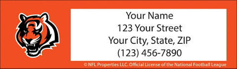 Cincinnati Bengals NFL Return Address Label