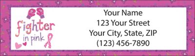 BCA Fighter in Pink Return Address Labels