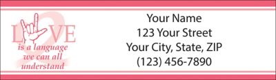 Sign Language Return Address Labels