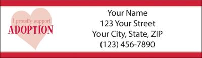 Adoption Awareness Return Address Label