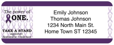 Prevent Domestic Violence Return Address Label