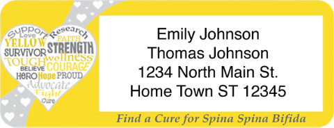 Spina Bifida Awareness Return Address Labels