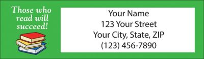 Green Literacy Awareness Ribbon Return Address Labels