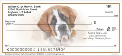 Saint Bernard Best Breeds Personal Checks