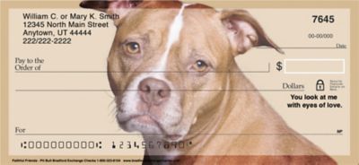 Faithful Friends - Pit Bull Personal Checks