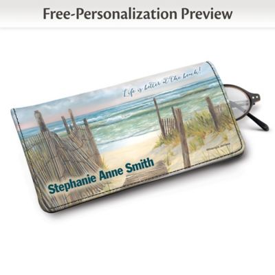 A Walk on the Beach Eyeglass Case