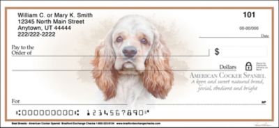 Cocker Spaniel Best Breeds Personal Checks