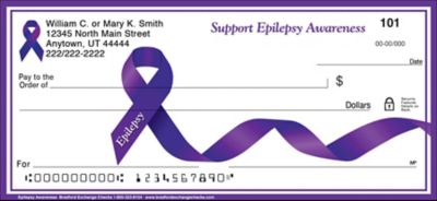 Purple Ribbon Epilepsy Awareness Checks