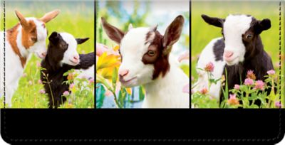 Goats Fabric Checkbook Cover