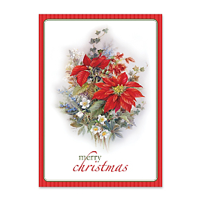 Poinsettias Personalized Holiday Cards