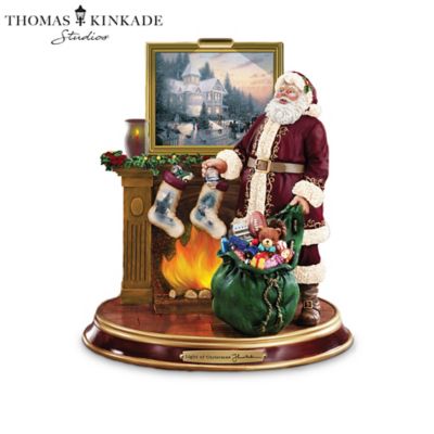 Thomas Kinkade Illuminated Santa Figurine Collection