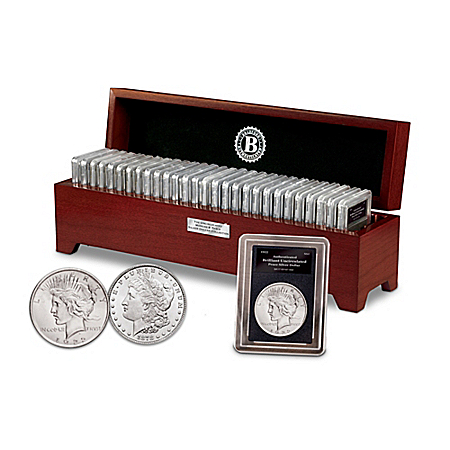 Uncirculated Morgan And Peace Silver Dollar Coin Collection