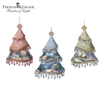 Thomas Kinkade Christmas Classics Bone China Christmas Ornament Collection