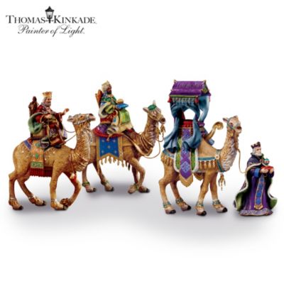 Thomas Kinkade We Three Kings Figurine Collection