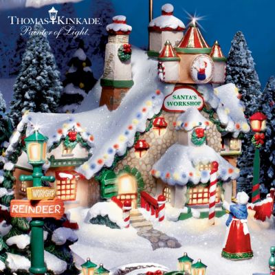Thomas Kinkade Santa's North Pole Christmas Village Collection