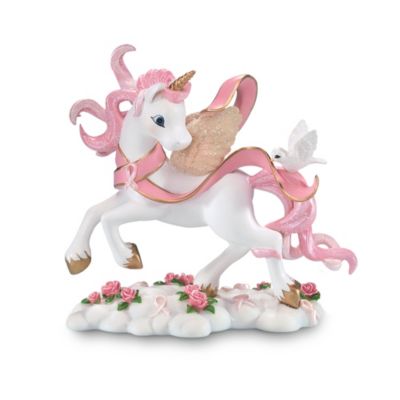 Messengers Of Hope Breast Cancer Awareness Unicorn Figurine Collection