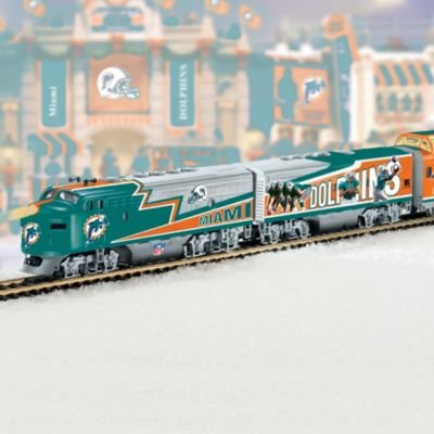Collectible NFL Football Miami Dolphins Express Electric Train Collection