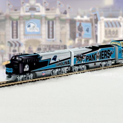 Collectible NFL Football Carolina Panthers Express Electric Train Collection