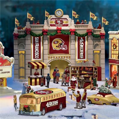 San Francisco 49ers Collectible Christmas Village Collection of Bradford  Exchange