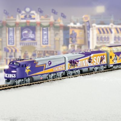 Collectible NFL Football Minnesota Vikings Express Electric Train Collection