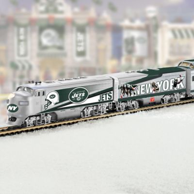 Collectible NFL Football New York Jets Express Electric Train Collection of  Bradford Exchange