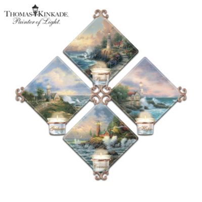 Thomas Kinkade Light Of Peace Candle Quartet Collector Plate Collection