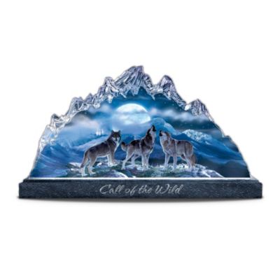 Mountain Monarchs Collectible Wolf Art Figurine Collection