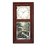 Buy Thomas Kinkade Wall Clock with Stained Glass Art - Time For All Seasons Collection