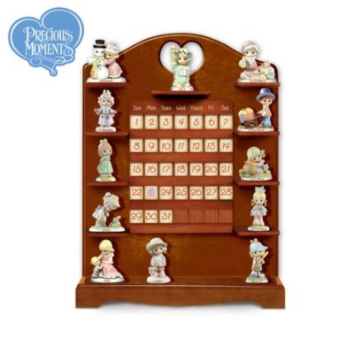 Precious Moments Throughout The Year Decorative Wooden Perpetual Calendar Collection