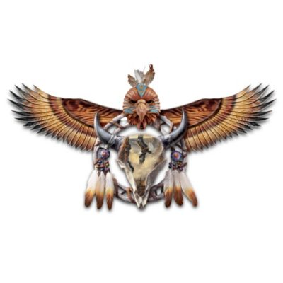 Scale the heights of freedom, and let your spirit fly with eagles! This dramatic Native American-style home decor collection is specially designed to capture the power of your dreams, presenting an eye-catching series of realistic buffalo skull and eagle dreamcatcher replicas. Each proudly showcases the bald eagle art of wildlife artist Ted Blaylock, beginning with Issue One, Canyon Keepers. Next, thrill to Issue Two, Mystic Flight. Soon, your collection will continue with Issue Three, Cliff Divers. Additional collectible bald eagle art dreamcatchers, each a separate issue, will follow.Available only from The Bradford Exchange, each of the collectible dreamcatcher replicas in this collection is superbly handcrafted with extraordinary attention to detail. They make impressive additions to your Native American-style home decor, or outstanding collectible dreamcatcher gifts, but do not delay! Strong demand is expected. Order now!