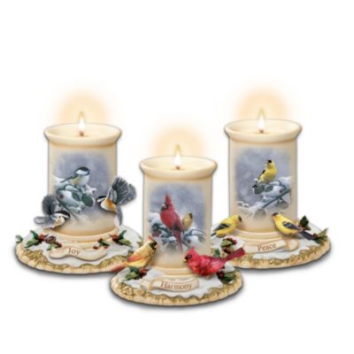 Terry Isaac Seasonal Serenades Songbird Candleholder Collection