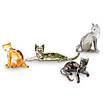 Cat-itudes Collectible Glass Cat Figurine Collection