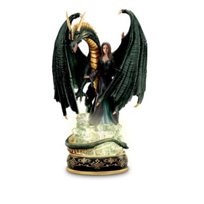 Dark Companions Enchantress And Dragon Figurine Collection: Fantasy Art Collectibles
