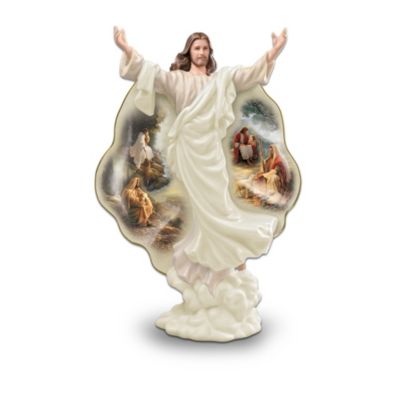 The Greatest Love Porcelain Jesus Christ Figurine Collection: Religious Christian Decor