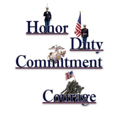 Heart Of The Corps USMC Wall Decor Art Collection