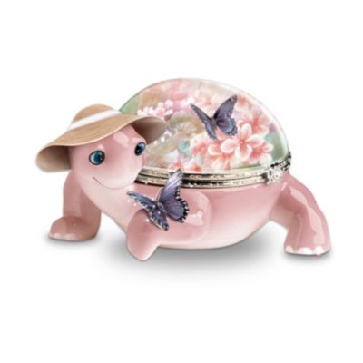 Garden Treasures Turtle And Butterfly Music Box Collection