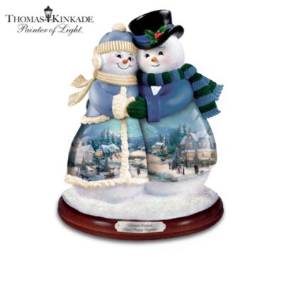 Thomas Kinkade Musical Snowman Figurine Collection: Snow Couples
