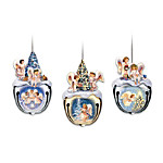 Christmas Blessings Jingle Bell Angel Ornament Collection: Sets Of Three