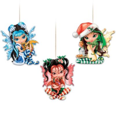 Jasmine Becket-Griffith We Wish You A Fairy Christmas! Fantasy Art Ornament Collection