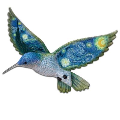 Flight Of The Masters Wall Decor Collection: Porcelain Hummingbird Wall Sculptures