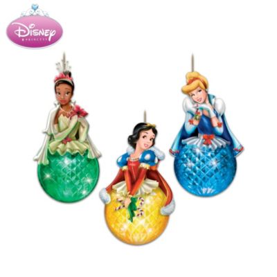 Disney Princess Sparkling Dreams Illuminated Ornament Collection