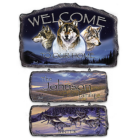 Sentinels Of The Seasons Personalized Welcome Sign Collection