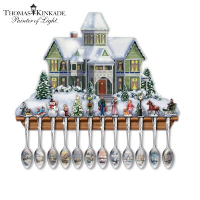 Buy Thomas Kinkades Victorian Christmas Spoon Collection