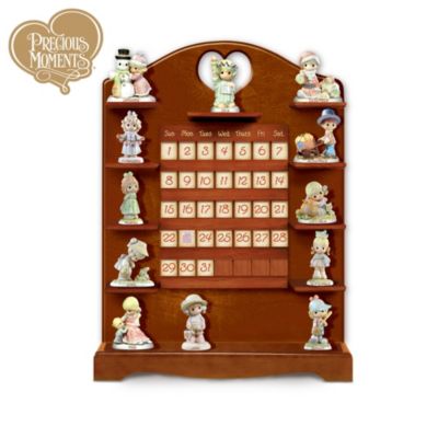 Precious Moments Throughout The Year Decorative Wooden Perpetual Calendar Collection