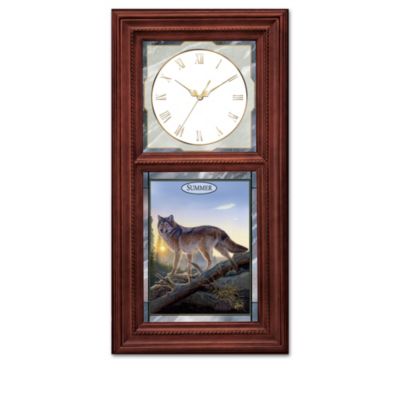 Al Agnew Timeless Wilderness Wolf Art Wall Clock Collection