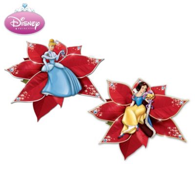 Disney Princess Enchanted Poinsettia Ornament Collection