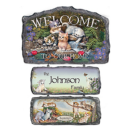 Personalized Welcome Sign Wall Decor Collection: Cozy Companions