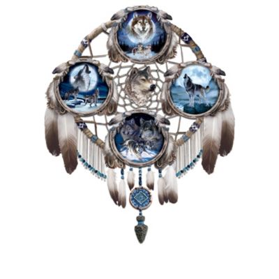 Glow-In-The-Dark Wolf Art Collector Plate Collection: Spirit Of The Wolf