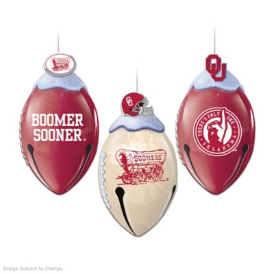 Oklahoma Sooners FootBells Ornament Collection